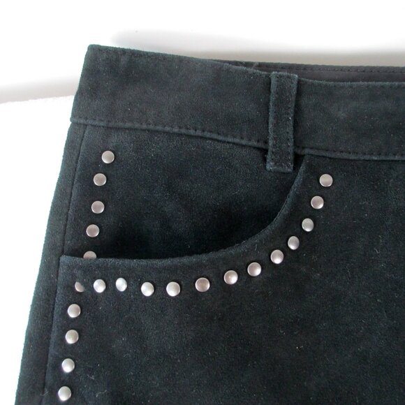 PAIGE "RYDER" STUDDED SUEDE MINI SKIRT - Picture 3 of 10